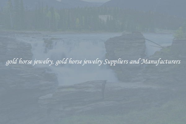 gold horse jewelry, gold horse jewelry Suppliers and Manufacturers