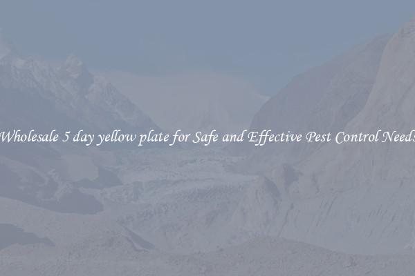 Wholesale 5 day yellow plate for Safe and Effective Pest Control Needs