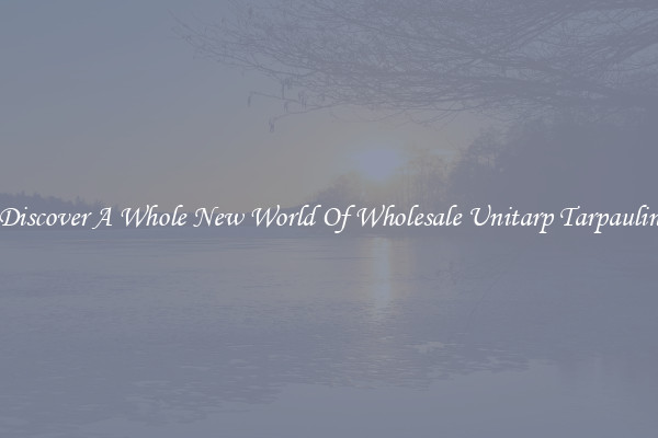 Discover A Whole New World Of Wholesale Unitarp Tarpaulin