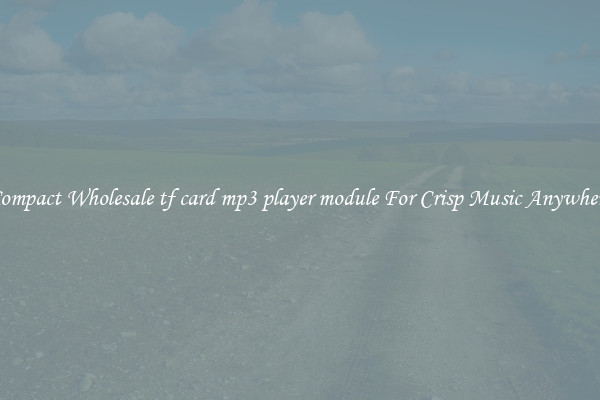 Compact Wholesale tf card mp3 player module For Crisp Music Anywhere