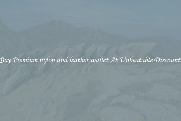 Buy Premium nylon and leather wallet At Unbeatable Discounts