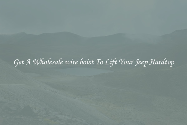 Get A Wholesale wire hoist To Lift Your Jeep Hardtop