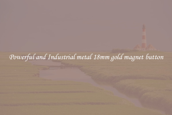 Powerful and Industrial metal 18mm gold magnet button