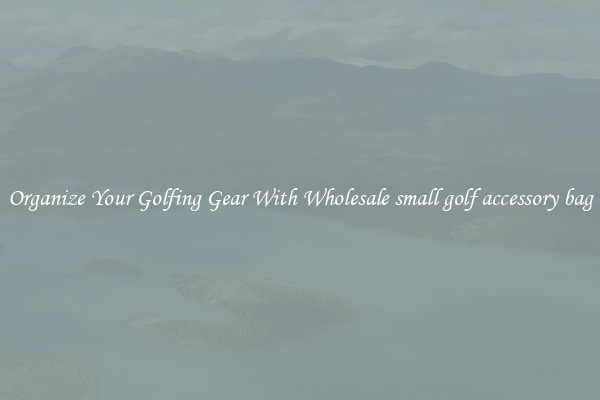Organize Your Golfing Gear With Wholesale small golf accessory bag