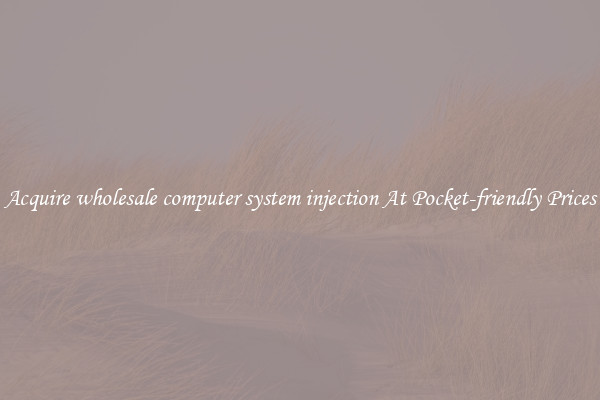 Acquire wholesale computer system injection At Pocket-friendly Prices