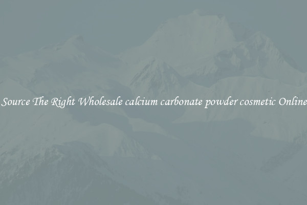 Source The Right Wholesale calcium carbonate powder cosmetic Online