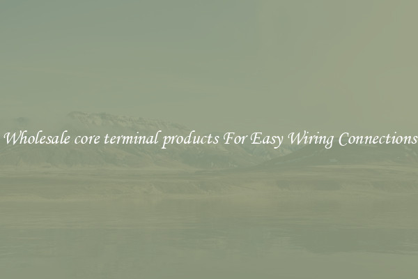 Wholesale core terminal products For Easy Wiring Connections