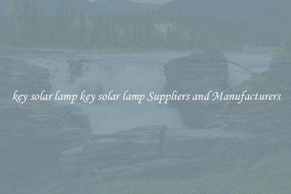 key solar lamp key solar lamp Suppliers and Manufacturers
