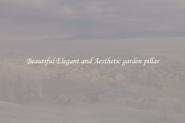 Beautiful Elegant and Aesthetic garden pillar